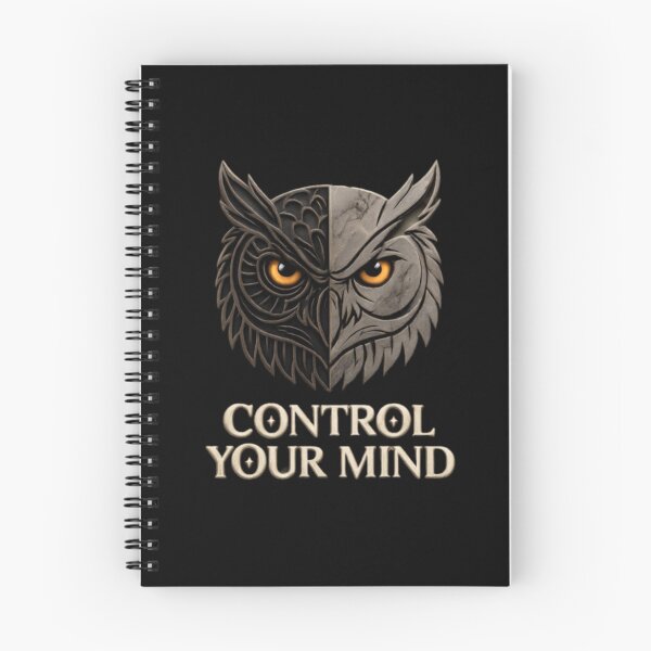 Item preview, Stoic Owl Wisdom - Control Your Mind Minimalist Art designed and sold by WildPeak Threads.