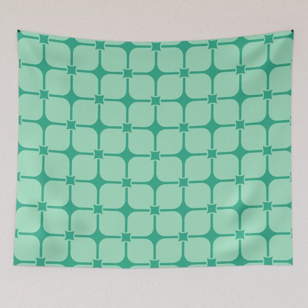 Item preview, Jungle green & seafoam green abstract shapes designed and sold by Mint + Midnight.