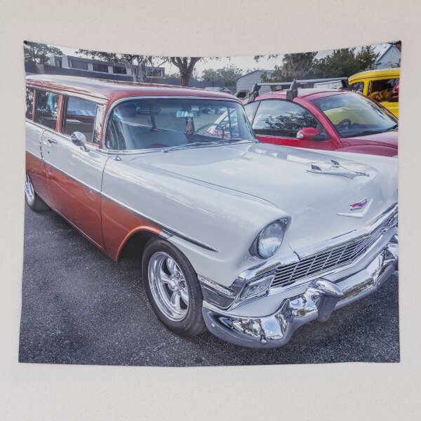 Item preview, 1956 Tan and White Chevrolet Bel Air 210 Station Wagon X220 designed and sold by RichFrancoCars.