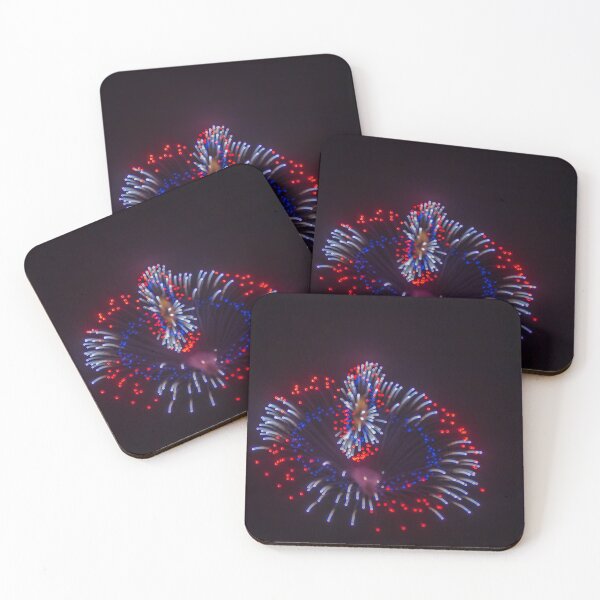 Item preview, Colorful Fireworks Display Fan Burst Over Night Sky designed and sold by Nmallia.