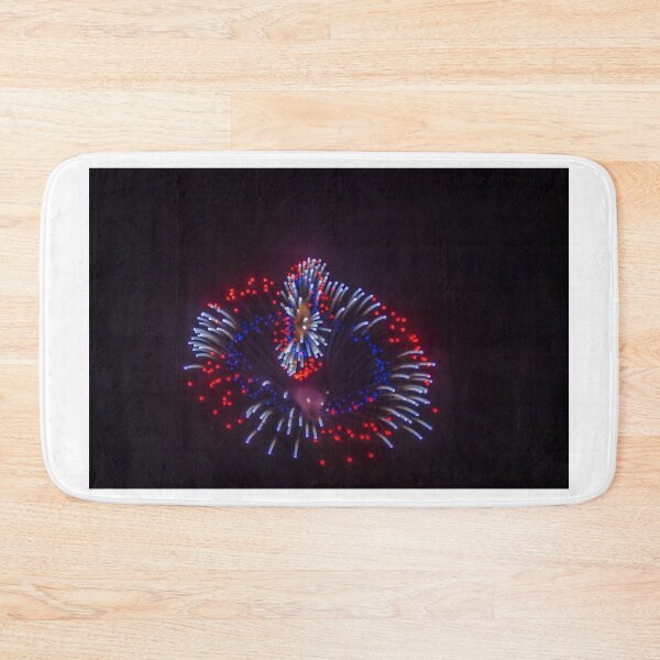 Item preview, Colorful Fireworks Display Fan Burst Over Night Sky designed and sold by Nmallia.