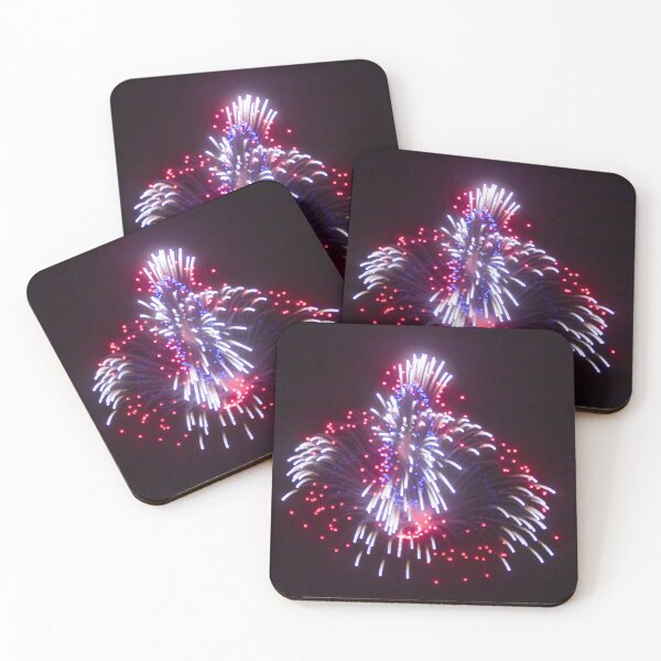 Item preview, Colorful Fireworks Display Fan Burst Over Night Sky designed and sold by Nmallia.