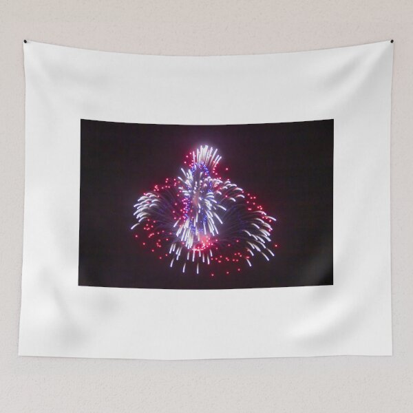 Item preview, Colorful Fireworks Display Fan Burst Over Night Sky designed and sold by Nmallia.