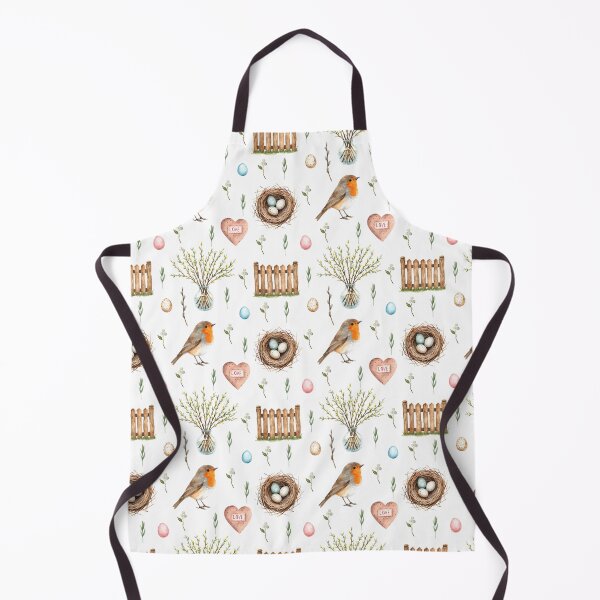 Item preview, Spring Cottagecore Watercolor Pattern | Birds, Nests & Soft Garden Charm designed and sold by HelgaCraftery.