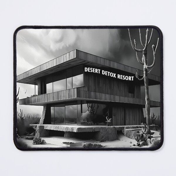 Item preview, DESERT DETOX RESORT - Brutalist Architecture Sketch designed and sold by Modern Nest Art.