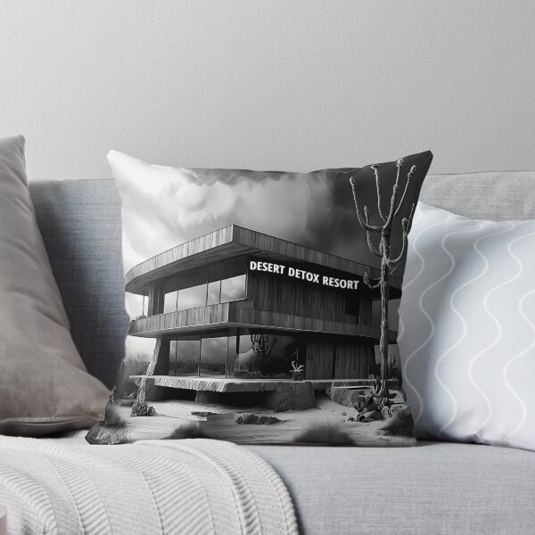 Item preview, DESERT DETOX RESORT - Brutalist Architecture Sketch designed and sold by Modern Nest Art.