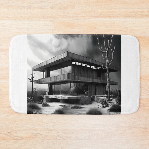 Artikelvorschau, DESERT DETOX RESORT - Brutalist Architecture Sketch entworfen und verkauft von Modern Nest Art.