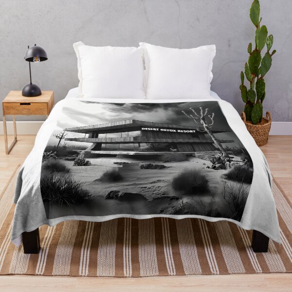 Item preview, DESERT DETOX RESORT - Brutalist Architecture Sketch designed and sold by Modern Nest Art.