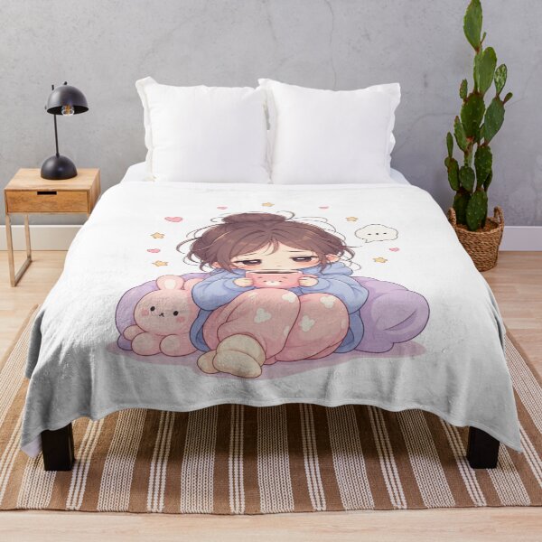 Item preview, Tired Kawaii Girl with Coffee | Cute Low Energy Mood Aesthetic designed and sold by MarekoraStudio.