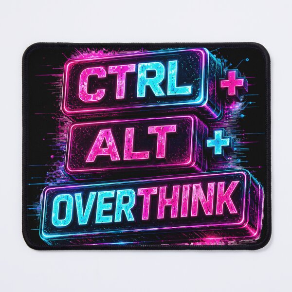 Item preview, CTRL ALT OVERTHINK Cyberpunk Programmer Meme designed and sold by MidnightCache.