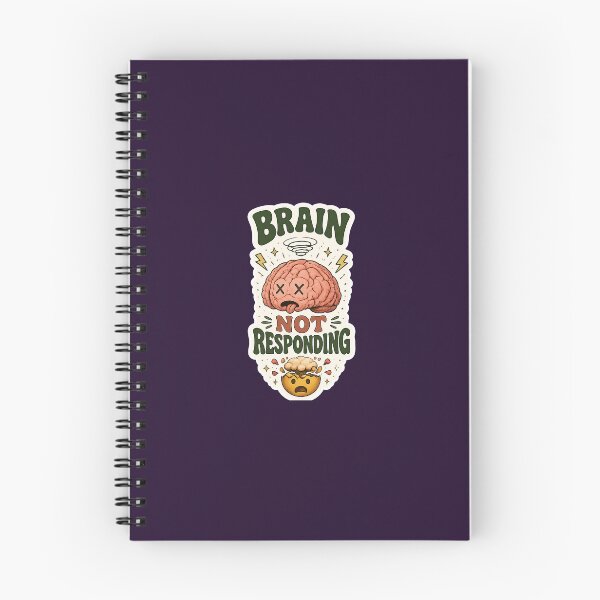 Item preview, Brain Not Responding Funny Mental Fog Illustration designed and sold by WX-ST.