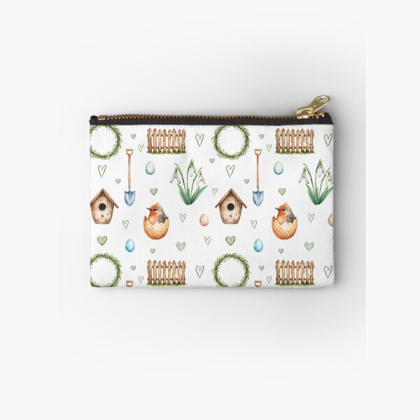 Item preview, Spring Cottagecore Watercolor Pattern | Hatching Bird, Eggs & Garden Vibes designed and sold by HelgaCraftery.