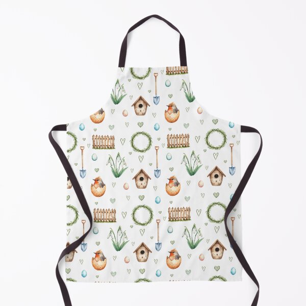Item preview, Spring Cottagecore Watercolor Pattern | Hatching Bird, Eggs & Garden Vibes designed and sold by HelgaCraftery.