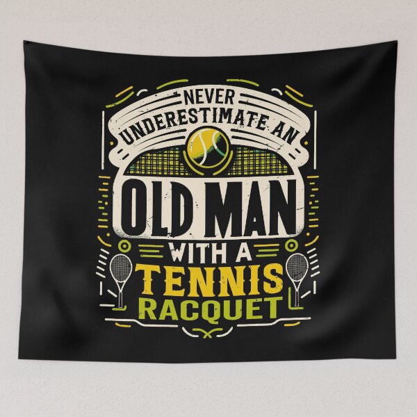 Item preview, Old Man Tennis Racquet designed and sold by SiarheiYur.