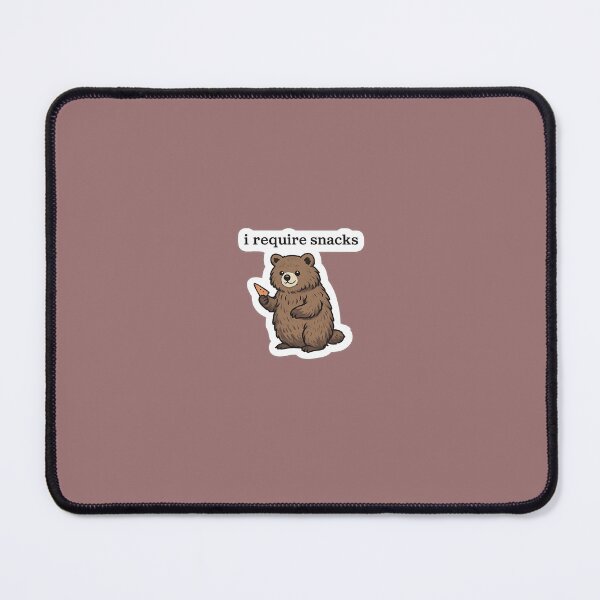 Item preview, I REQUIRE SNACKS- BEAR STICKER designed and sold by CROFTARTS.