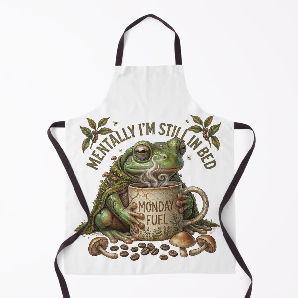 Item preview, Mentally I'm Still In Bed - Tired Coffee Frog & Goblincore Monday Fuel designed and sold by Arts Paradise.