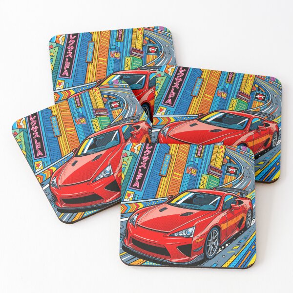 Item preview, Vibrant Pop Art Supercar Racing Through Urban Skyline designed and sold by RevUpDesign.