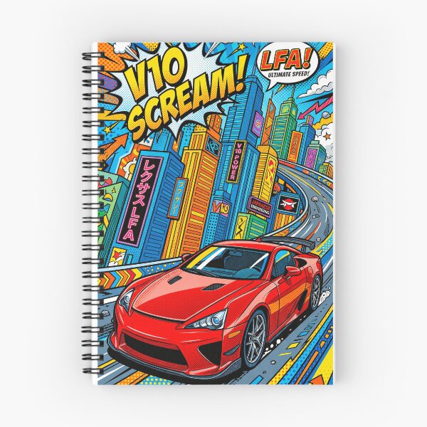Item preview, Vibrant Pop Art Supercar Racing Through Urban Skyline designed and sold by RevUpDesign.