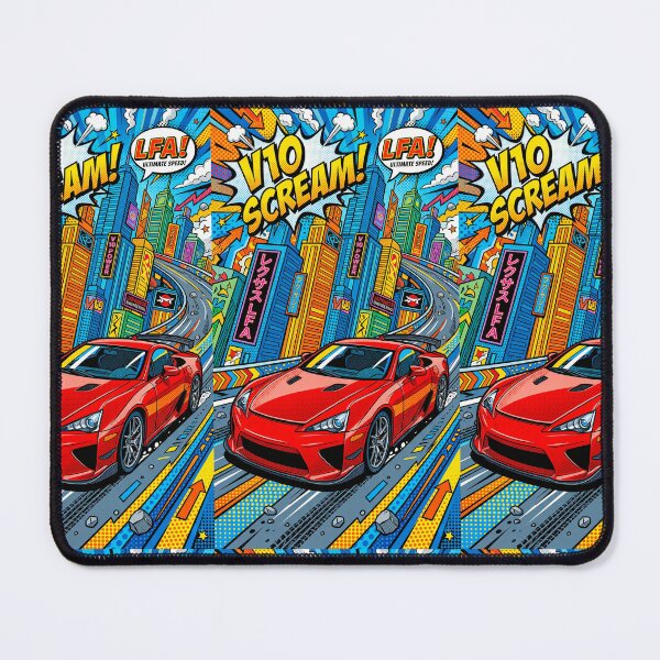 Item preview, Vibrant Pop Art Supercar Racing Through Urban Skyline designed and sold by RevUpDesign.
