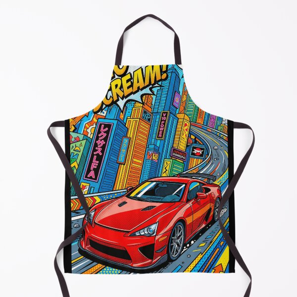 Item preview, Vibrant Pop Art Supercar Racing Through Urban Skyline designed and sold by RevUpDesign.