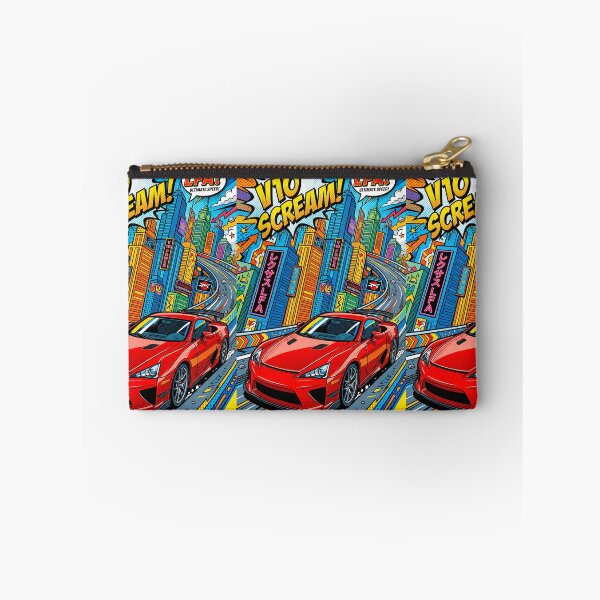 Item preview, Vibrant Pop Art Supercar Racing Through Urban Skyline designed and sold by RevUpDesign.
