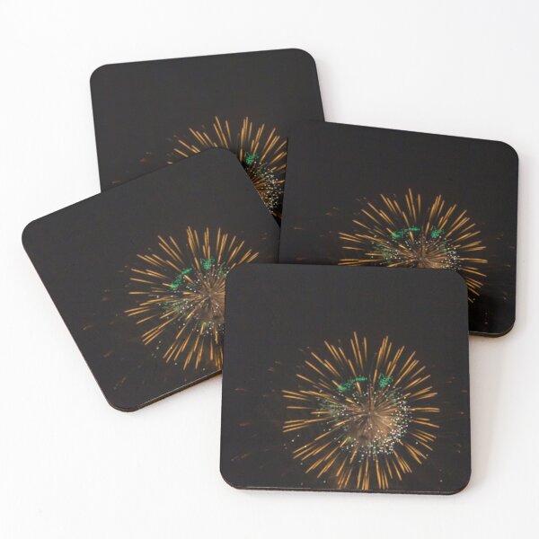 Item preview, Colorful Fireworks Display Fan Burst Over Night Sky designed and sold by Nmallia.
