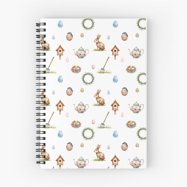 Item preview, Spring Cottagecore Watercolor Pattern | Bunny, Birds, Eggs & Garden Charm designed and sold by HelgaCraftery.