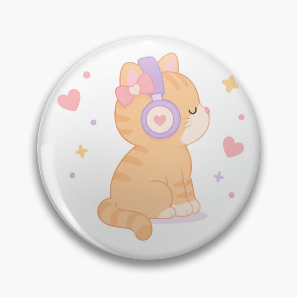 Item preview, Cute cat studying and using headphones/ procrastinating  designed and sold by MochiBunnyDiaries.