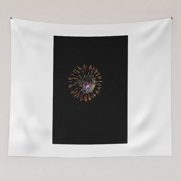 Item preview, Colorful Fireworks Display Fan Burst Over Night Sky designed and sold by Nmallia.