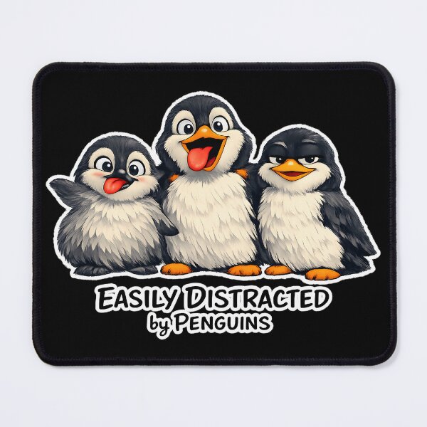 Item preview, Easily Distracted by Penguins Dark designed and sold by ironydesigns.