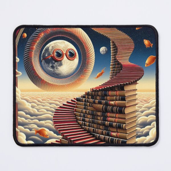 Item preview, Stairway of Books – Surreal Fantasy Design designed and sold by Dogandesighn.