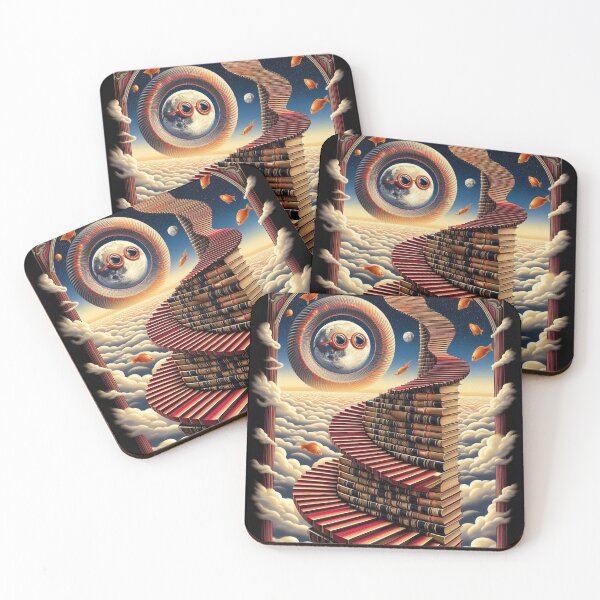 Item preview, Stairway of Books – Surreal Fantasy Design designed and sold by Dogandesighn.