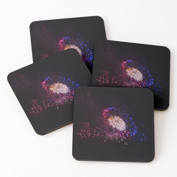 Item preview, Colorful Fireworks Display Fan Burst Over Night Sky designed and sold by Nmallia.