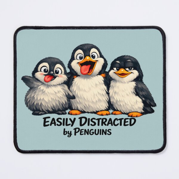 Item preview, Easily Distracted by Penguins designed and sold by ironydesigns.