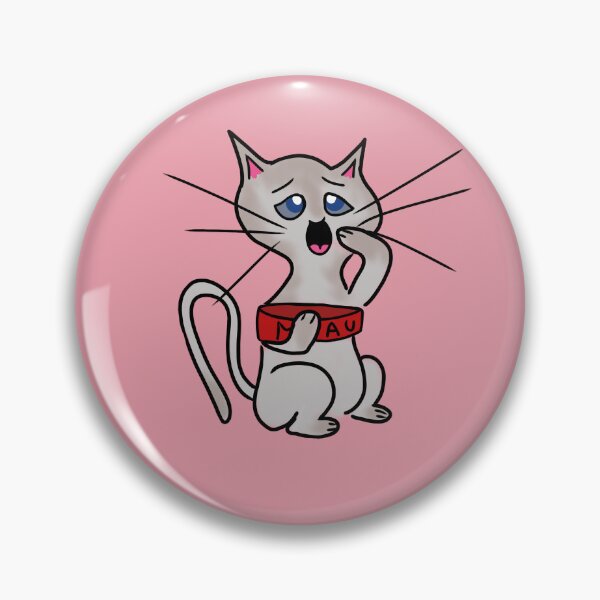 Item preview, Kitten, friend of the Greedy Cat. Pink background. designed and sold by Darlenehb.