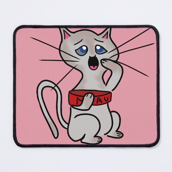 Item preview, Kitten, friend of the Greedy Cat. Pink background. designed and sold by Darlenehb.