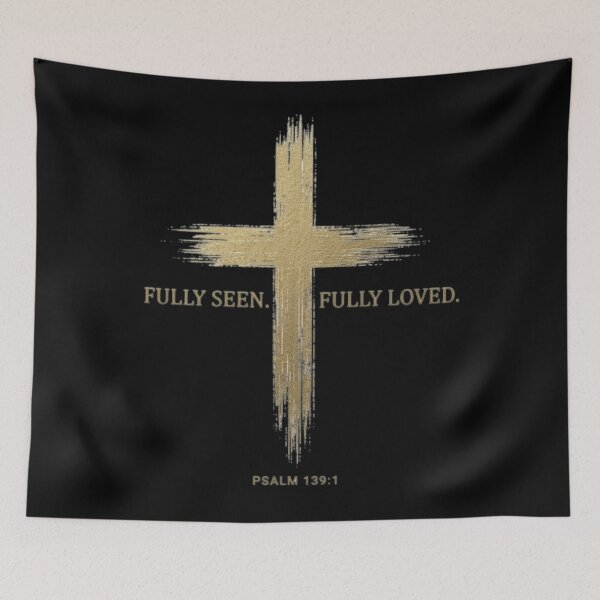 Item preview, KNOWN | Christian Faith Psalm 139:1 | Fully Seen Fully Loved Jesus Cross Design designed and sold by whatsthatdesign.