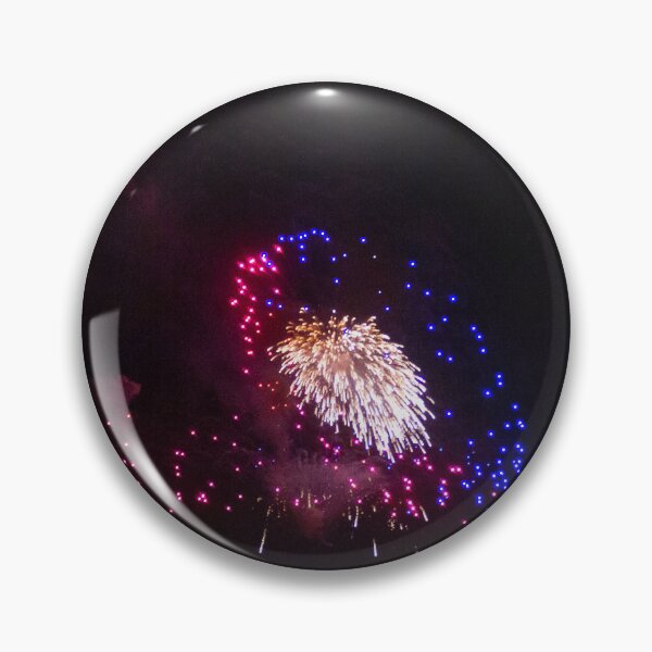 Item preview, Colorful Fireworks Display Fan Burst Over Night Sky designed and sold by Nmallia.