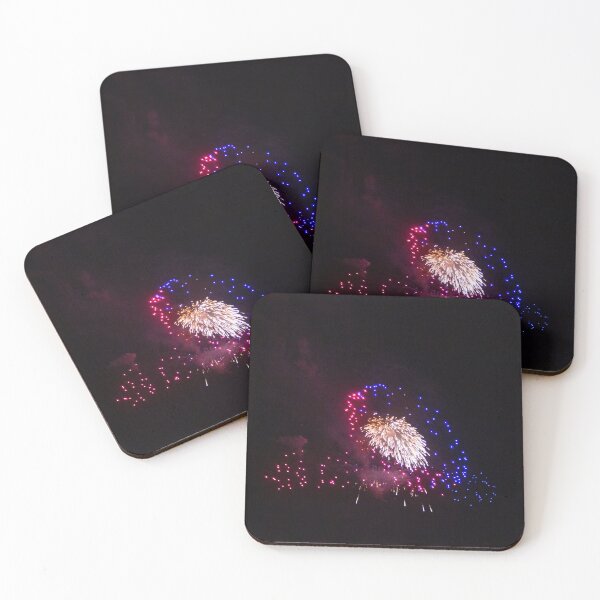 Item preview, Colorful Fireworks Display Fan Burst Over Night Sky designed and sold by Nmallia.