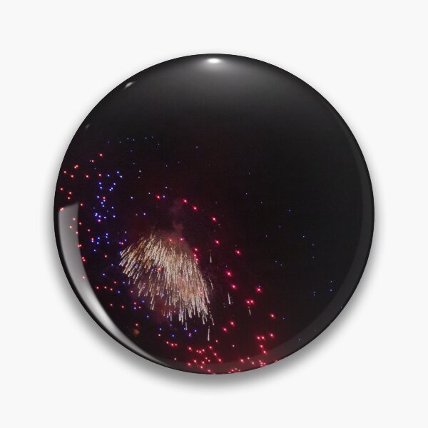 Item preview, Colorful Fireworks Display Fan Burst Over Night Sky designed and sold by Nmallia.