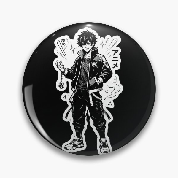 Item preview, Anime Boy Streetwear - Black and White Manga Aesthetic designed and sold by DanniJordan.