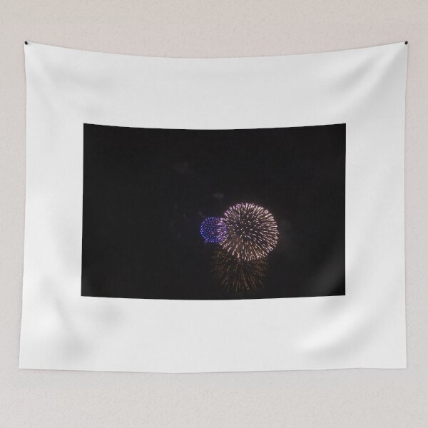 Item preview, Colorful Fireworks Display Fan Burst Over Night Sky designed and sold by Nmallia.