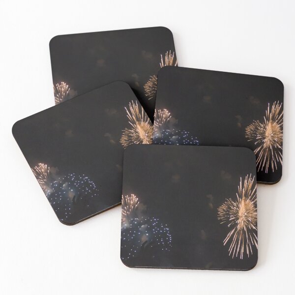 Item preview, Colorful Fireworks Display Fan Burst Over Night Sky designed and sold by Nmallia.