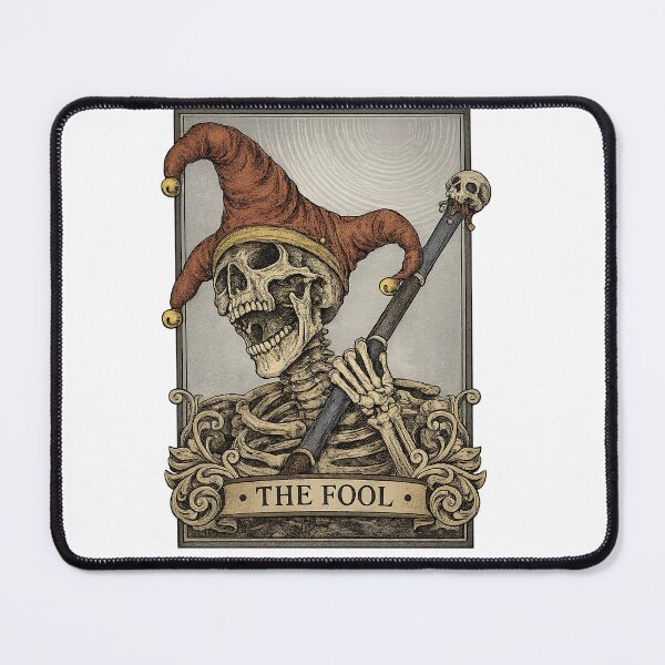 Item preview, The Fool Skeleton Tarot Card Vintage Gothic Design designed and sold by ByJD Assembly.