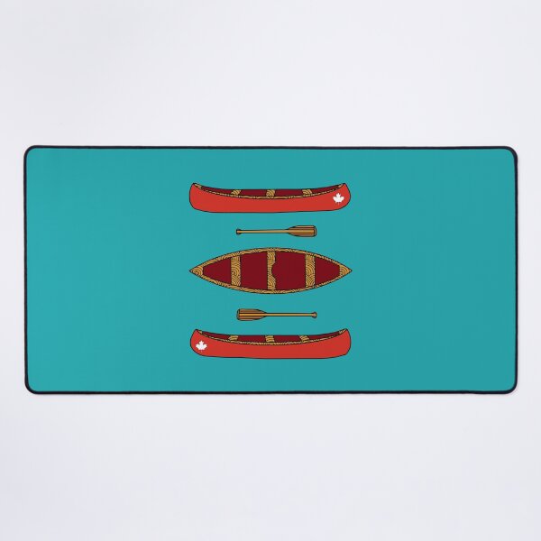 Item preview, Little Red Canoe - Hand-Drawn Canadian Paddling Art with Maple Leaf designed and sold by nomadraconteur.