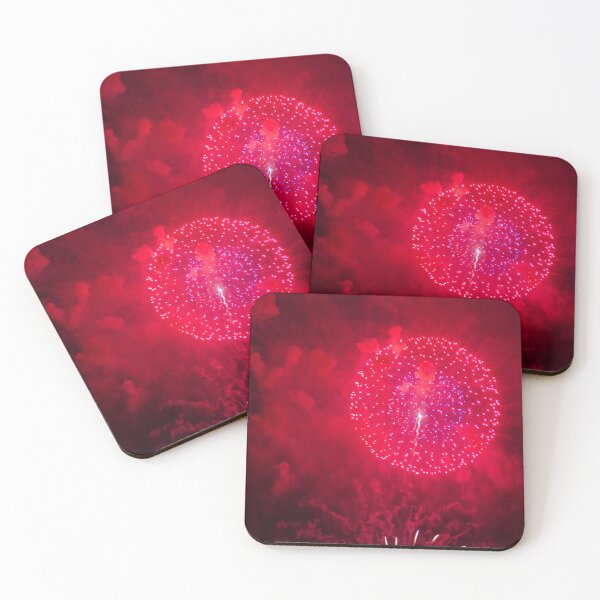 Item preview, Colorful Fireworks Display Fan Burst Over Night Sky designed and sold by Nmallia.