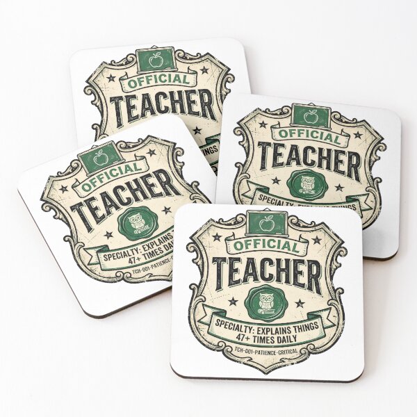 Item preview, Official Teacher Badge Explains Things 47 Times Funny Teacher Gift designed and sold by StillWildink.