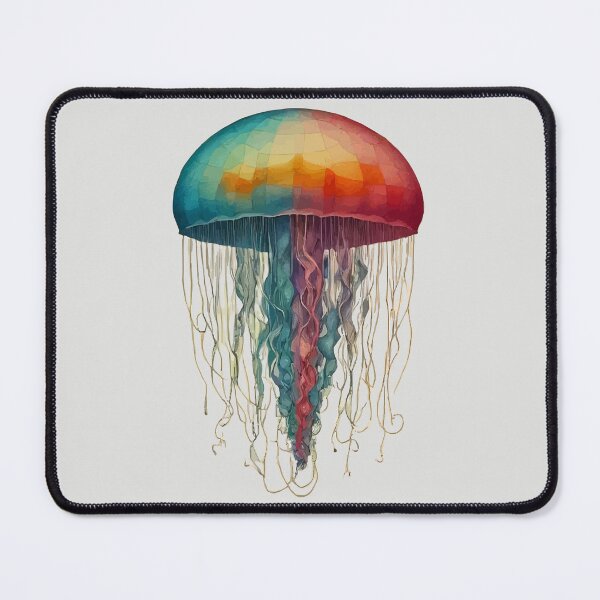 Item preview, Geometric Jellyfish – Modern Animal Art designed and sold by Tklezardesigns.