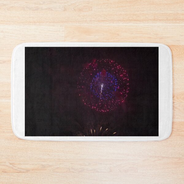 Item preview, Colorful Fireworks Display Fan Burst Over Night Sky designed and sold by Nmallia.