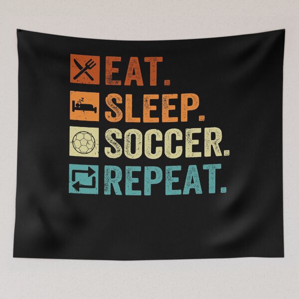 Item preview, Eat Sleep Soccer Repeat designed and sold by SiarheiYur.